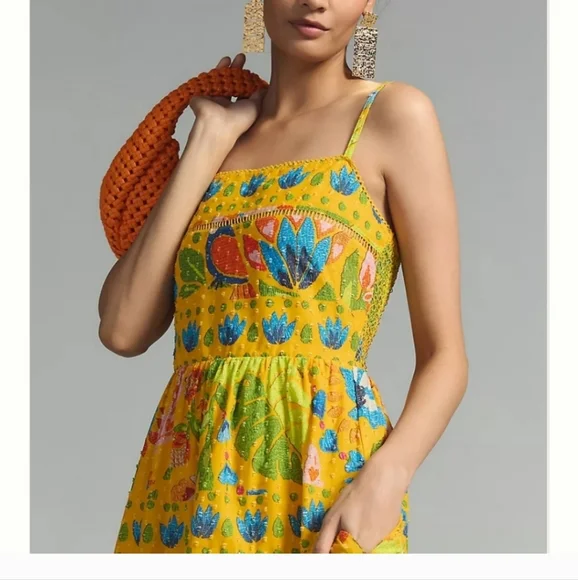 Farm Rio Yellow Maxidress Dresses